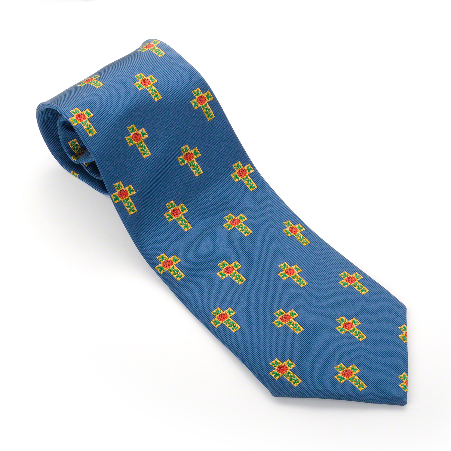 Rose Croix Silk Tie & Matching Cufflinks