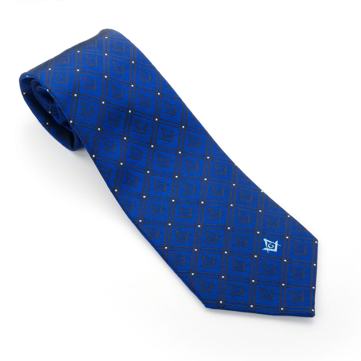 Blue Masonic Tie with G