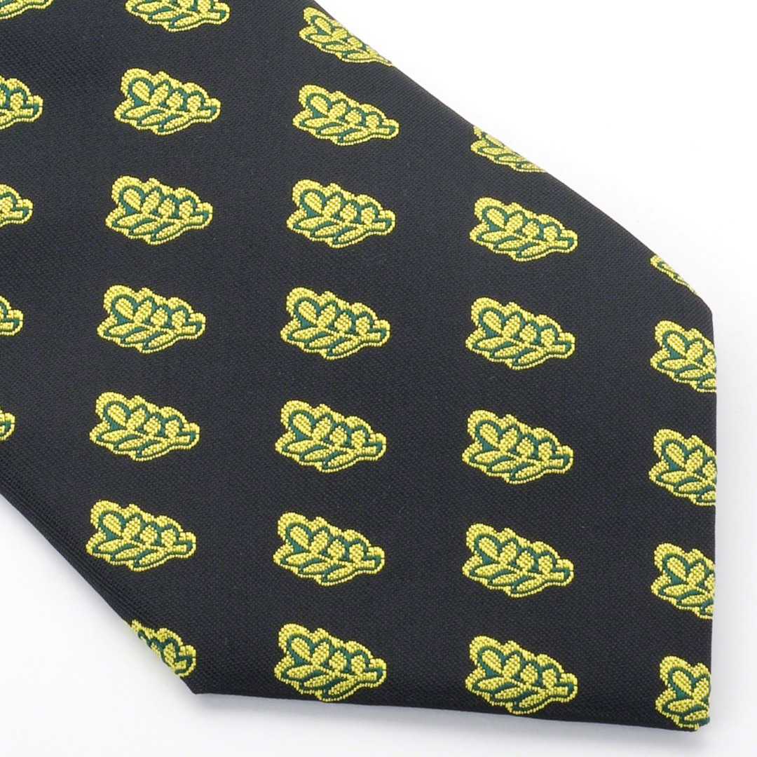 Acacia Leaf Design Masonic  Tie
