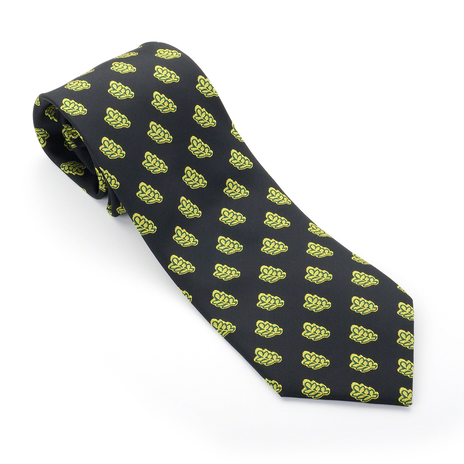 Acacia Leaf Design Masonic  Tie