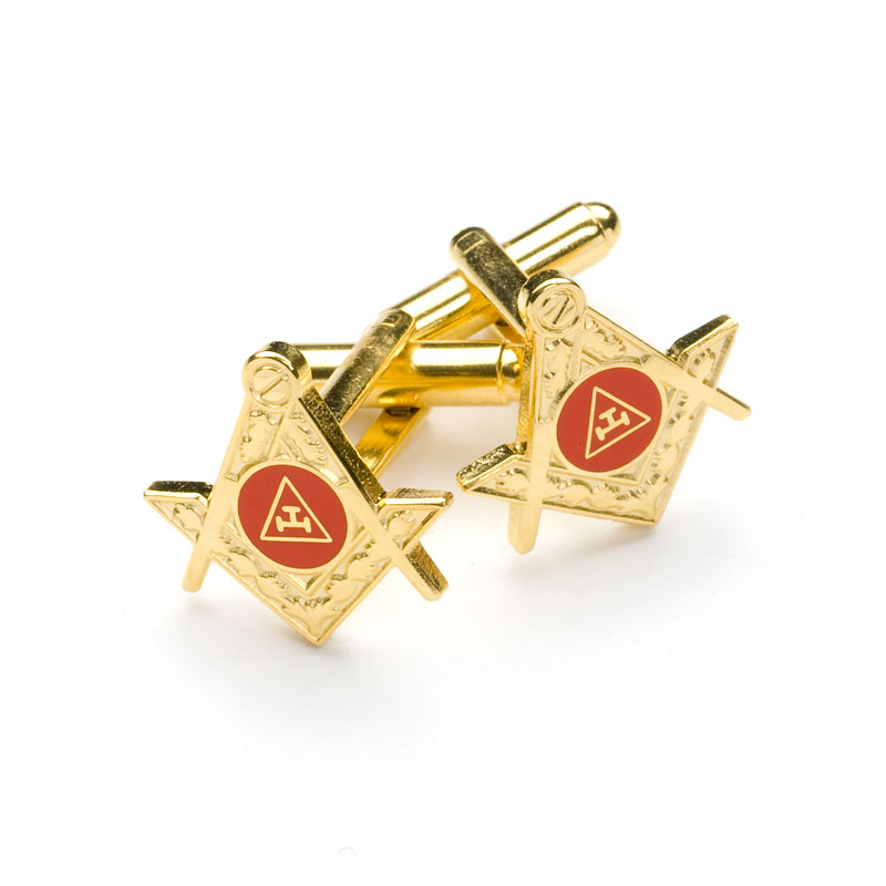 Royal Arch Silk Woven Tie & Matching Cufflinks