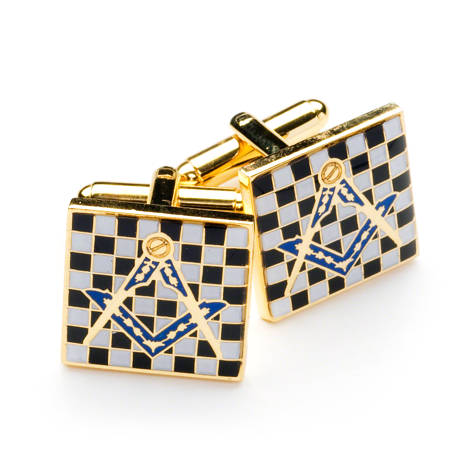 Pavement Design Masonic Cufflinks