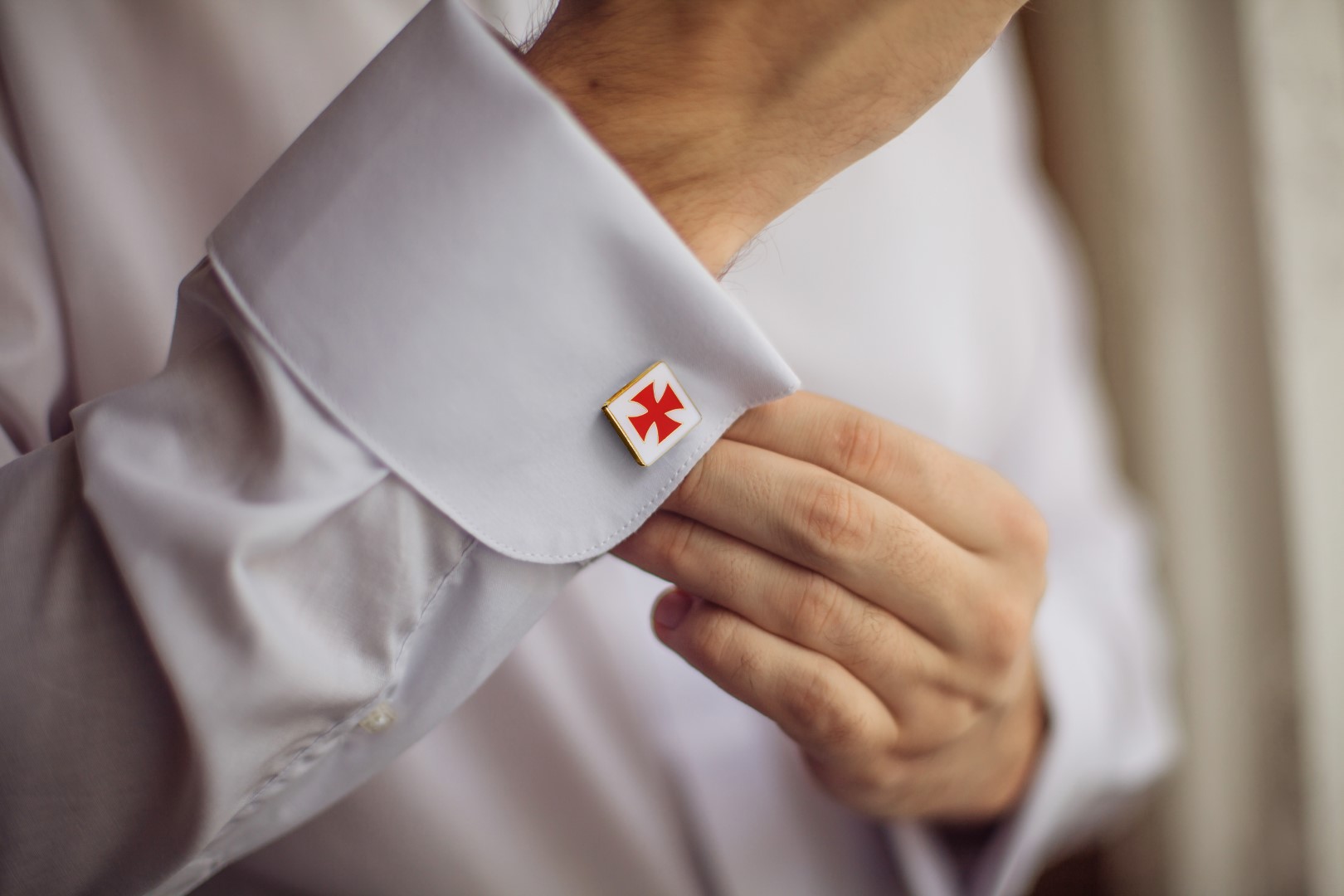 Knights Templar Tie & Matching Cufflinks