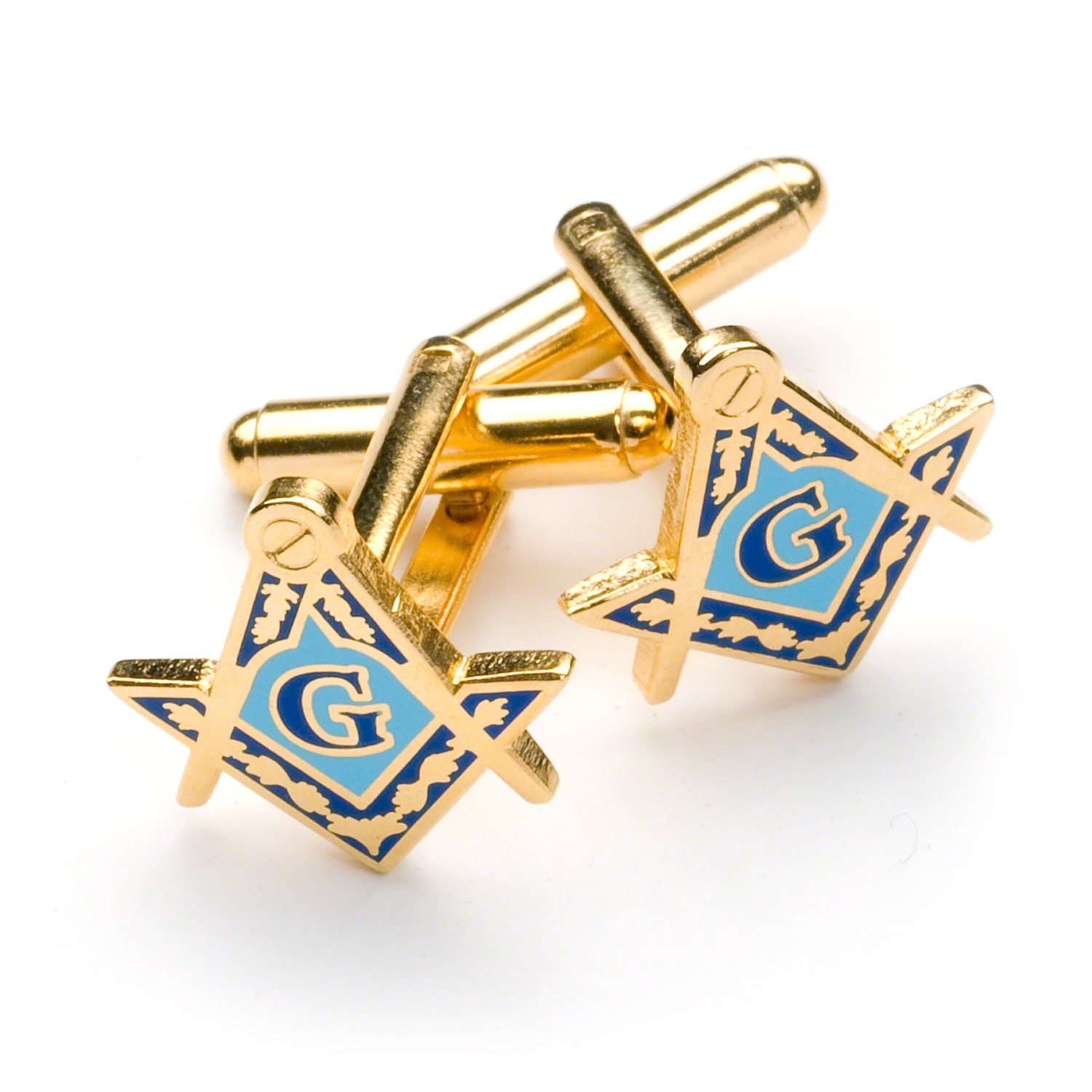 Masonic Square & Compass Cufflinks with G