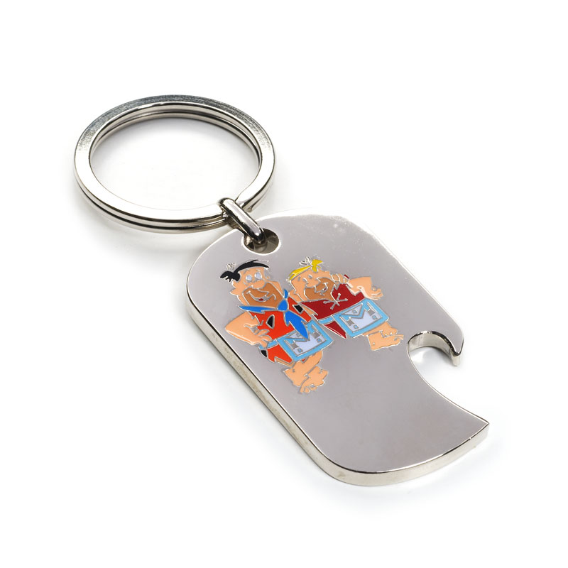 Masonic Flintstones Silver Key Chain