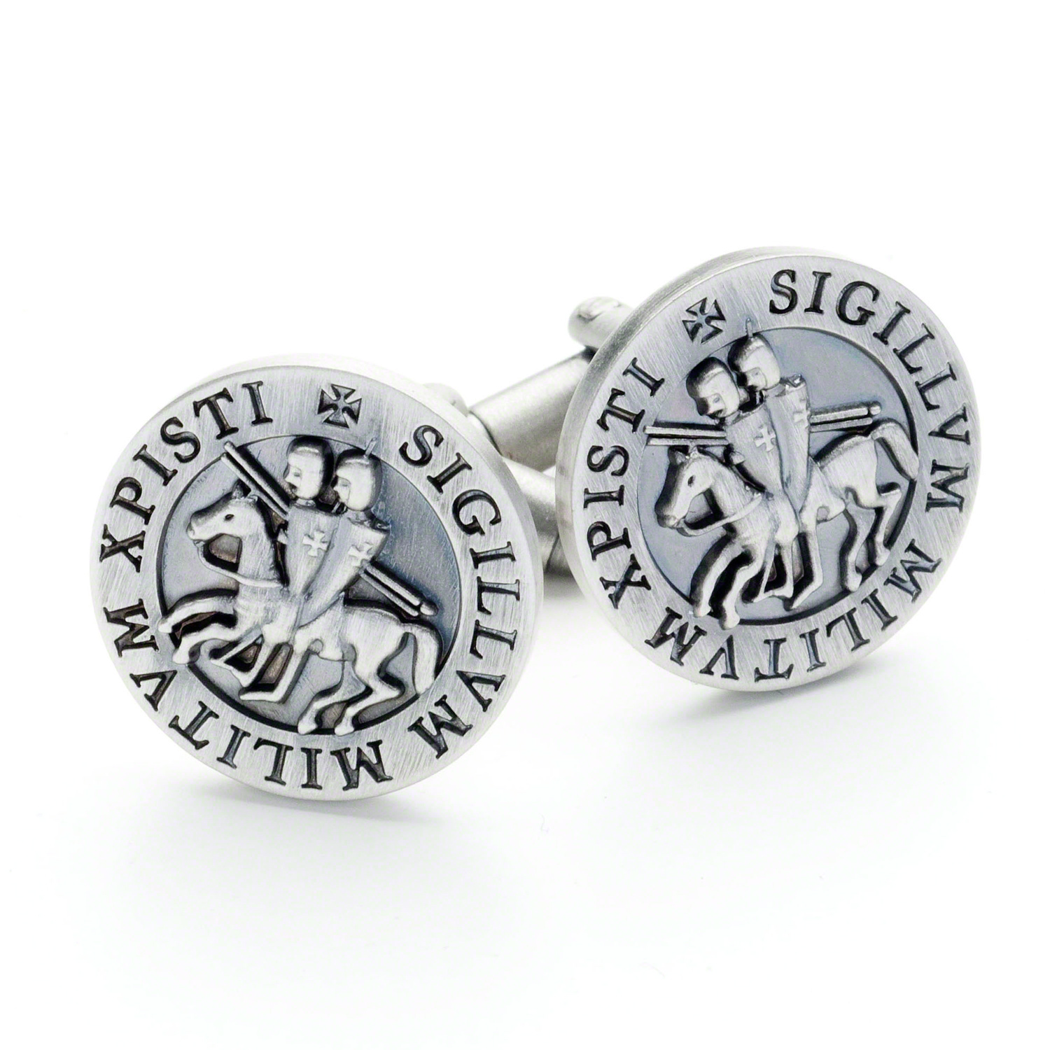 Knights Templar Silver Seal Masonic Cufflinks