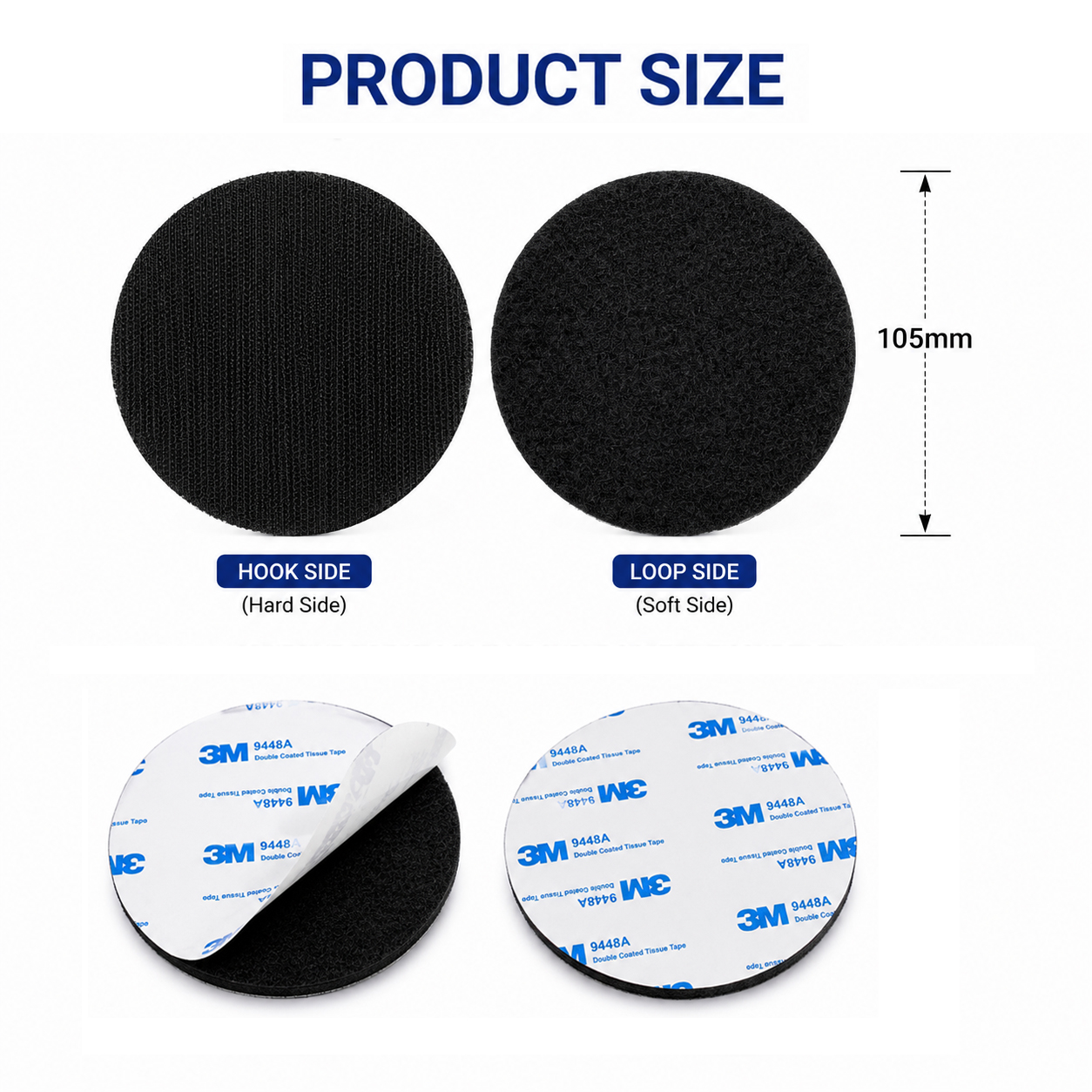 Masonic Apron Badge Velcro Attachment Pad – Easy Interchange Fastener, 105mm